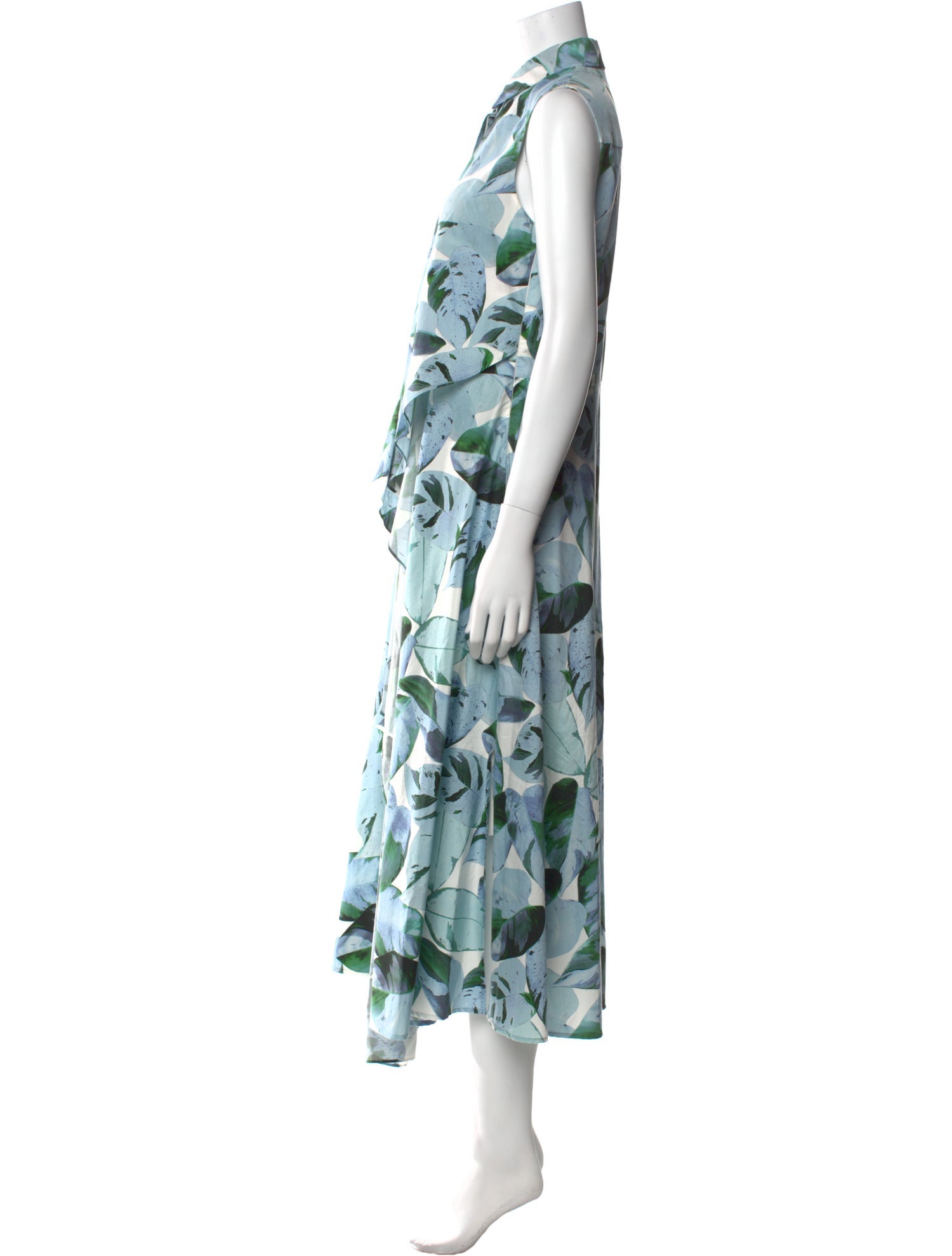 Akris Punto Floral Print Long Dress