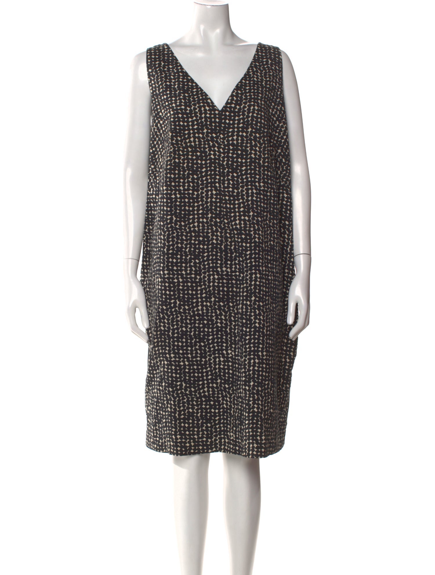 Akris Punto Polka Dot Print Knee-Length Dress