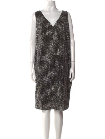 Akris Punto Polka Dot Print Knee-Length Dress