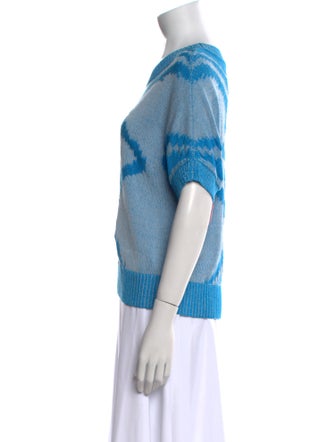 Akris Punto Printed Crew Neck Sweater