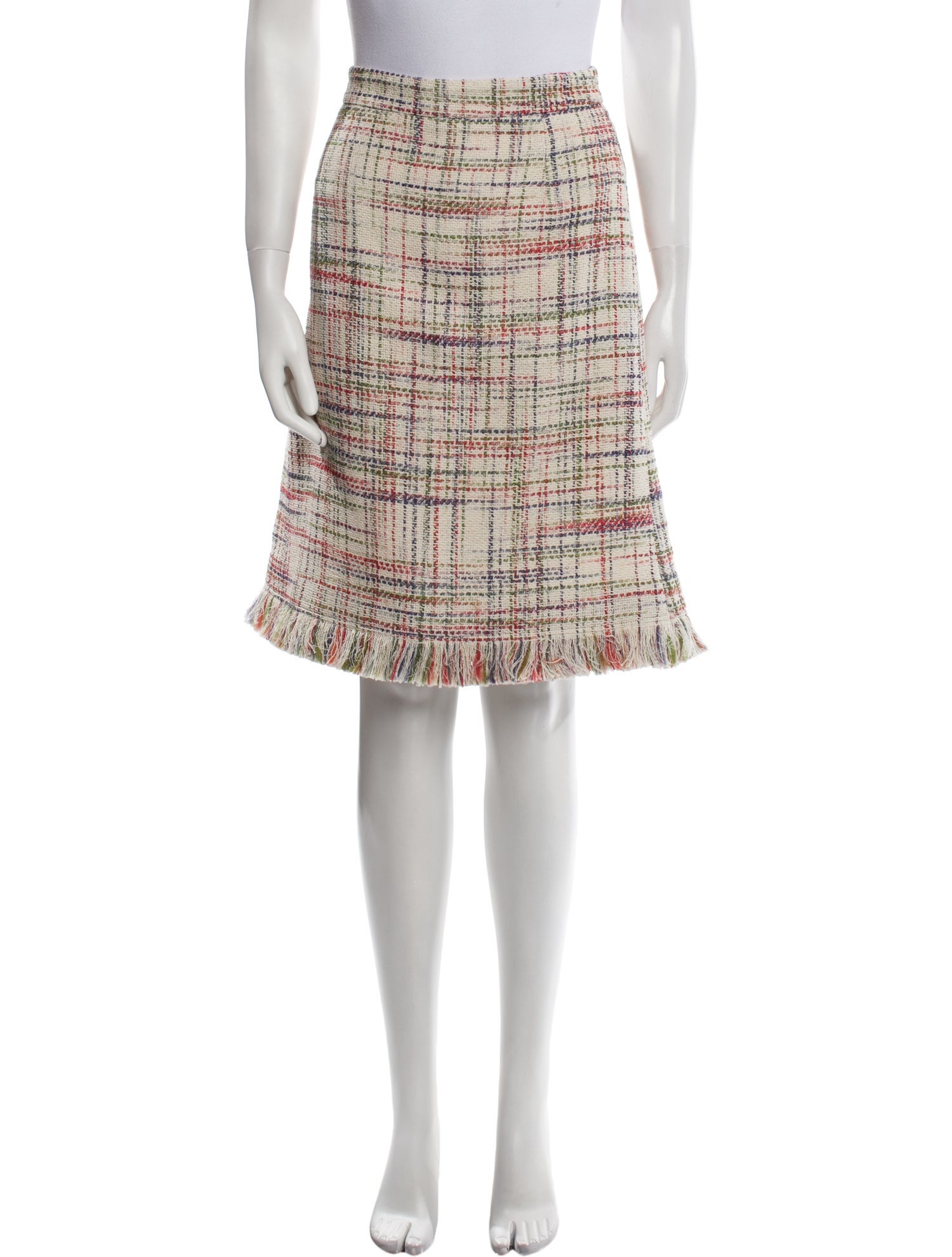 Akris Punto Tweed Pattern Knee-Length Skirt