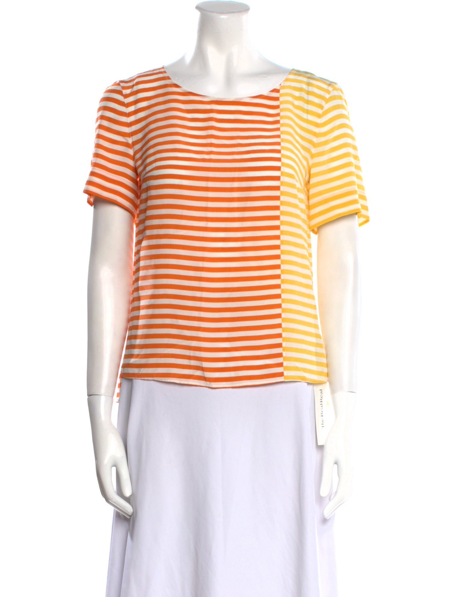 Akris Punto Silk Striped T-Shirt