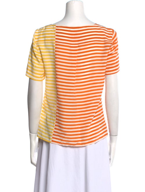 Akris Punto Silk Striped T-Shirt