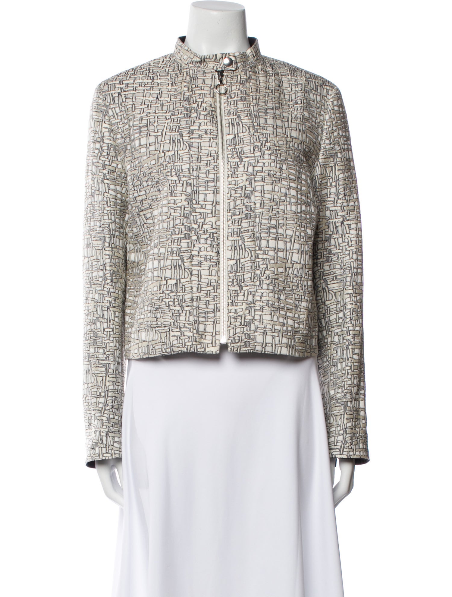 Akris Punto Tweed Pattern Evening Jacket
