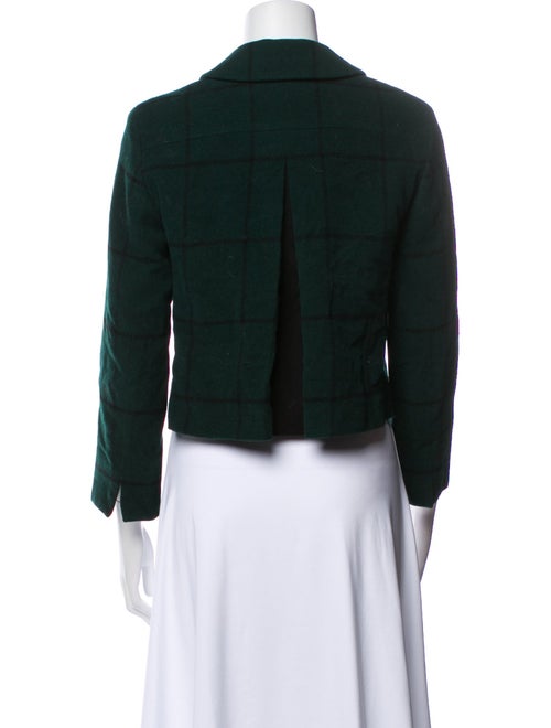 Akris Punto Wool Plaid Print Evening Jacket