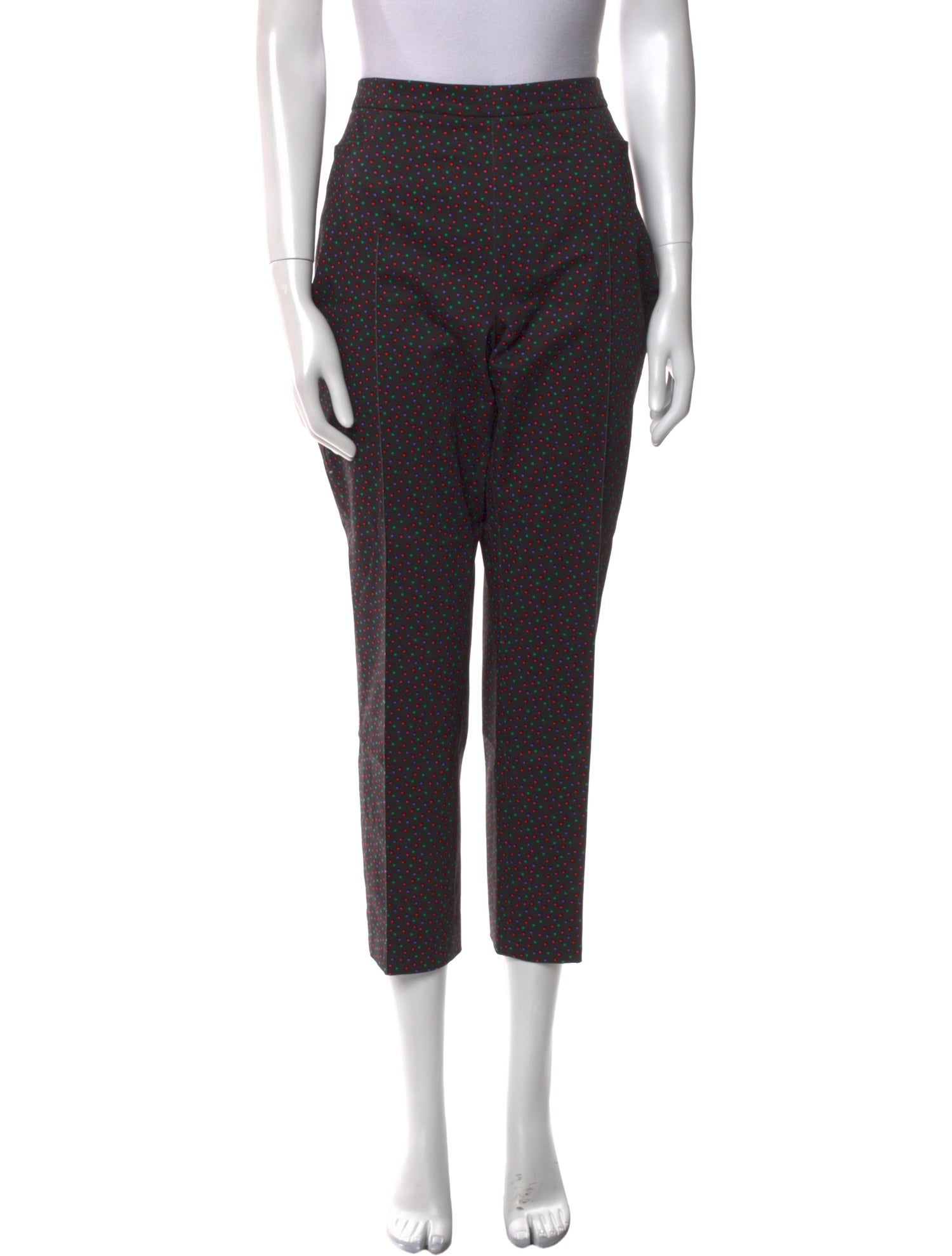 Akris Punto Polka Dot Print Straight Leg Pants