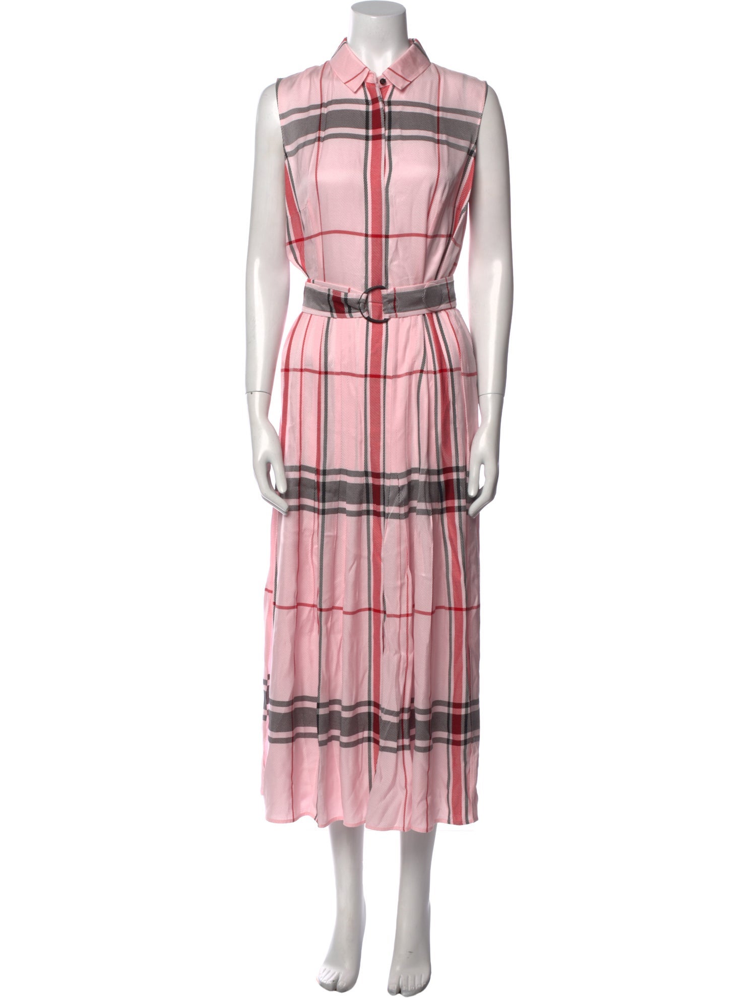 Akris Punto Plaid Print Long Dress
