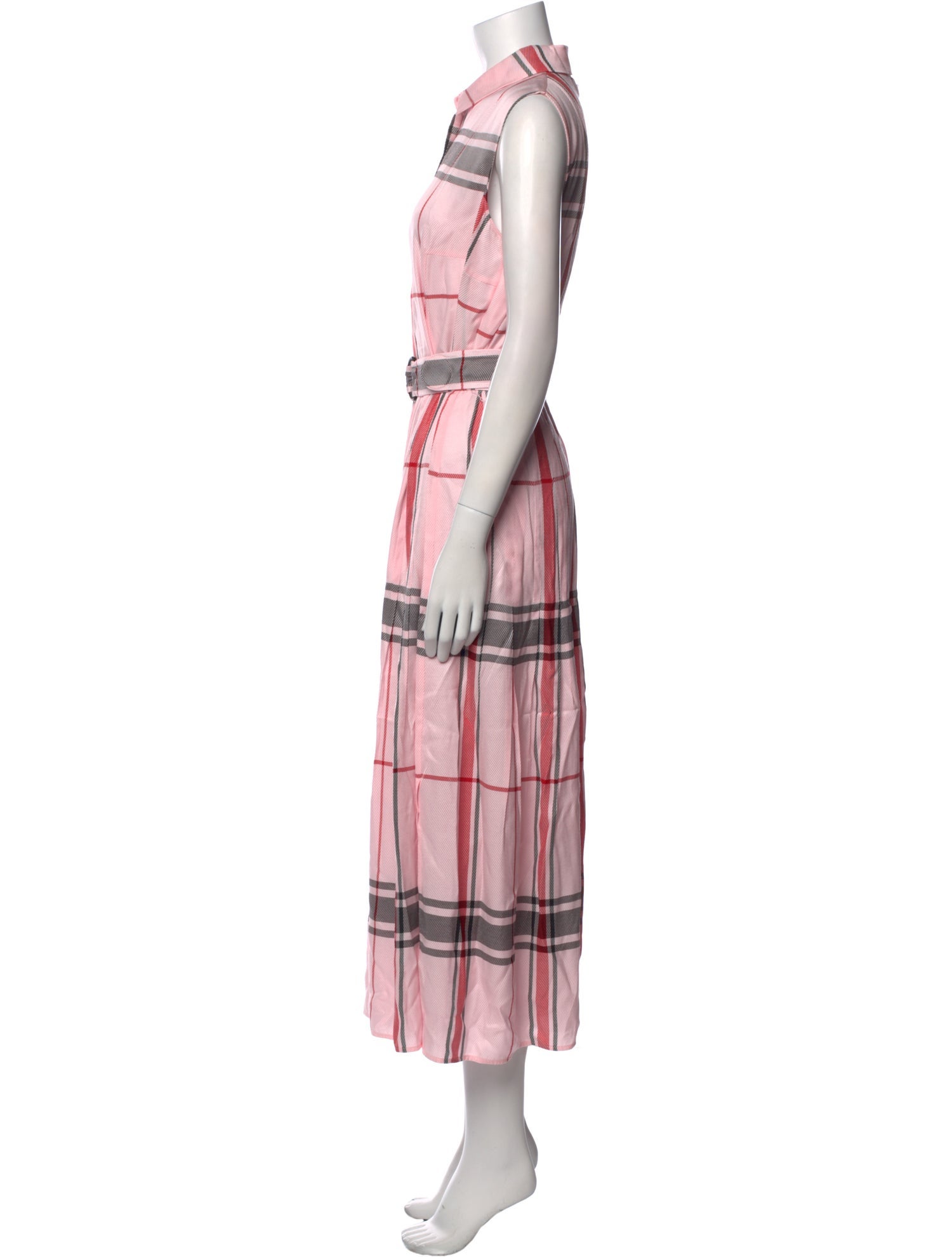 Akris Punto Plaid Print Long Dress