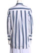 Akris Punto Striped Long Sleeve Button-Up Top