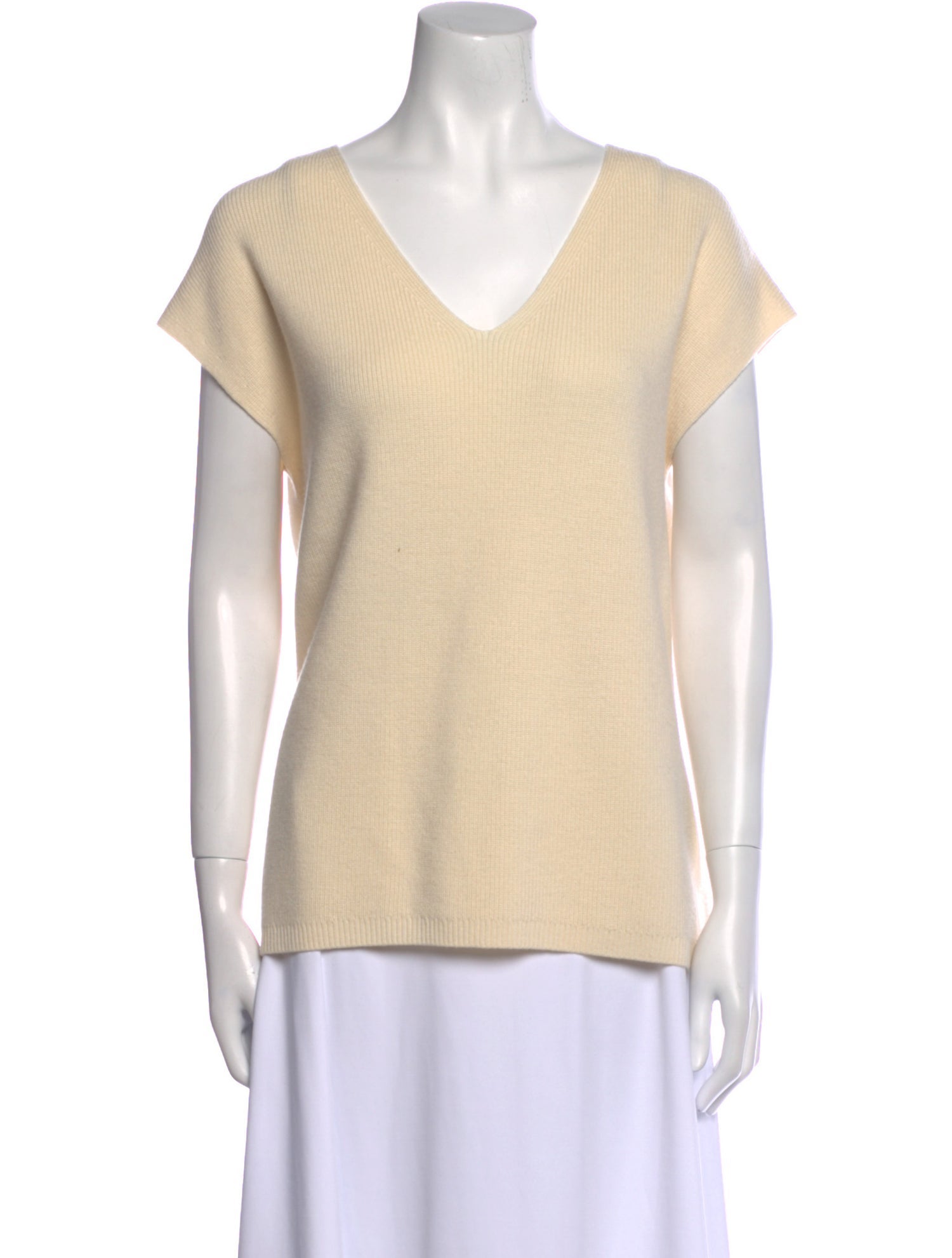 Akris Punto Virgin Wool V-Neck Top