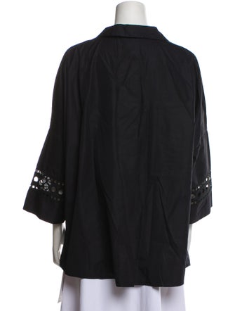 Akris Punto V-Neck Three-Quarter Sleeve Tunic