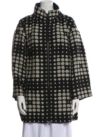 Akris Punto Wool Polka Dot Print Coat