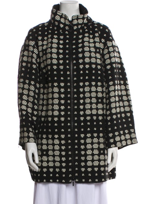 Akris Punto Wool Polka Dot Print Coat