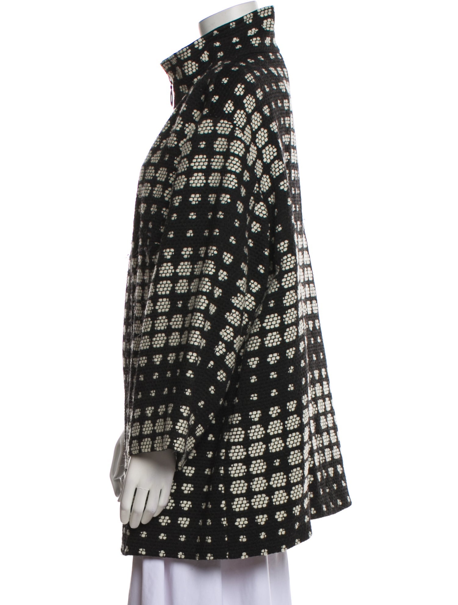 Akris Punto Wool Polka Dot Print Coat