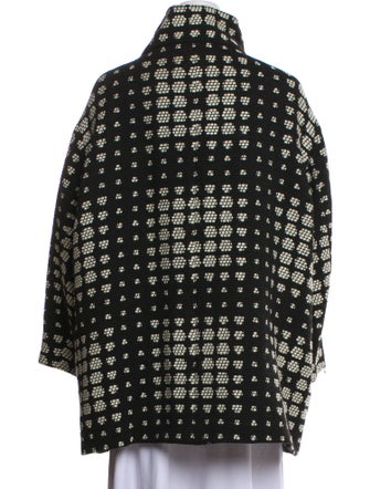 Akris Punto Wool Polka Dot Print Coat