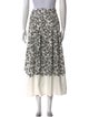 Akris Punto Floral Print Midi Length Skirt