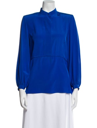Akris Punto Silk Mock Neck Blouse