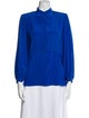 Akris Punto Silk Mock Neck Blouse