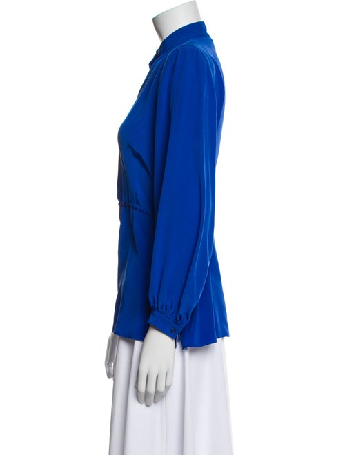 Akris Punto Silk Mock Neck Blouse