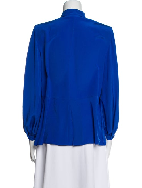 Akris Punto Silk Mock Neck Blouse