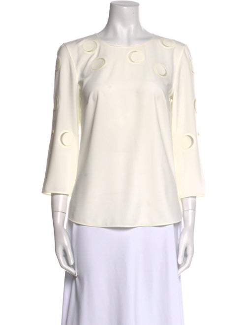 Akris Punto Crew Neck Three-Quarter Sleeve Top