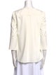 Akris Punto Crew Neck Three-Quarter Sleeve Top