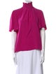 Akris Punto Silk Mock Neck Blouse