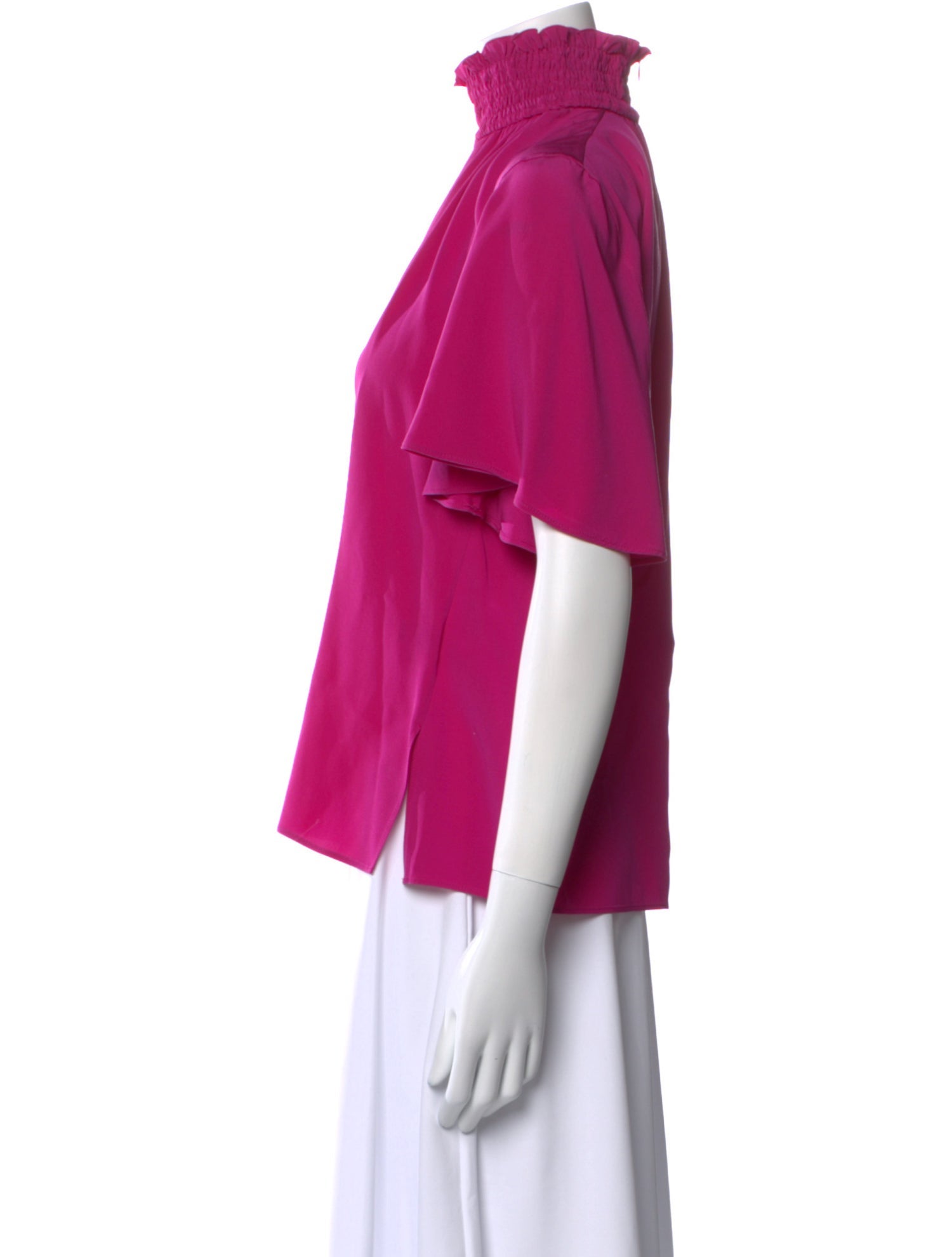 Akris Punto Silk Mock Neck Blouse