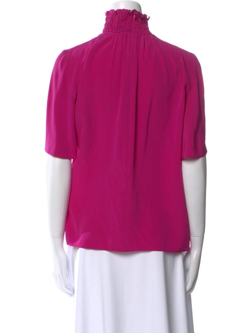 Akris Punto Silk Mock Neck Blouse