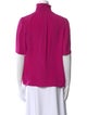 Akris Punto Silk Mock Neck Blouse