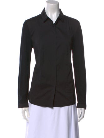 Akris Punto Long Sleeve Button-Up Top