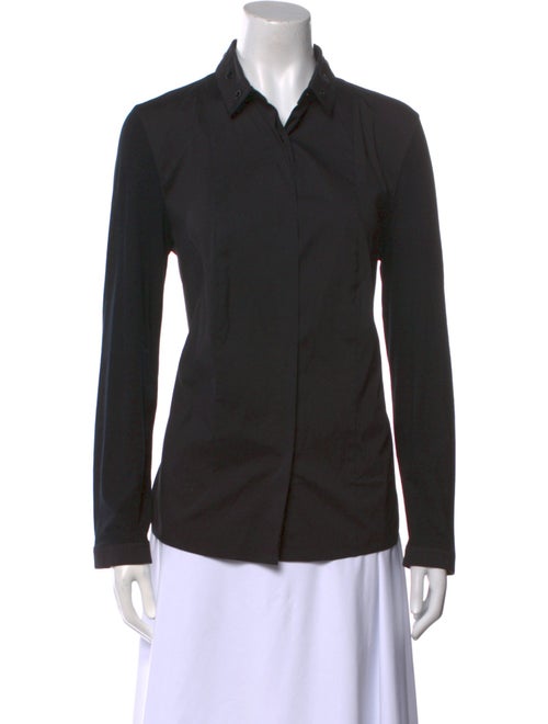 Akris Punto Long Sleeve Button-Up Top