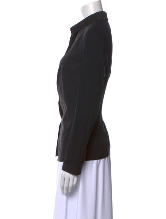 Akris Punto Long Sleeve Button-Up Top