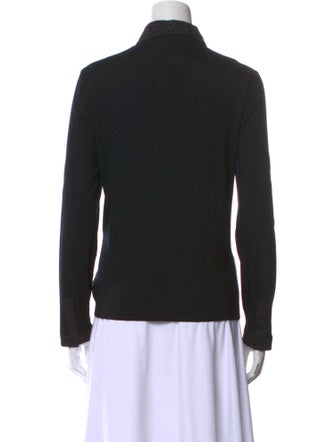 Akris Punto Long Sleeve Button-Up Top