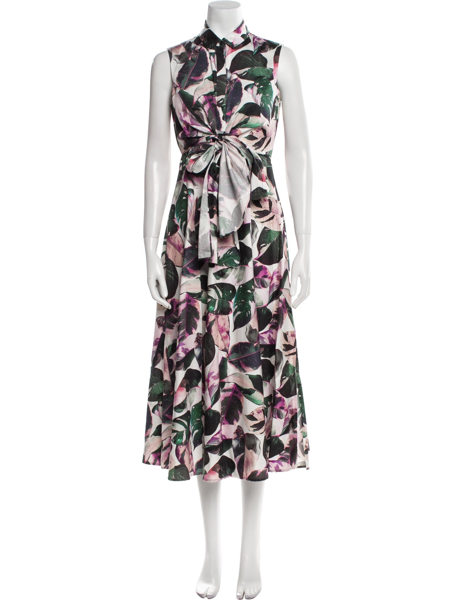 Akris Punto Floral Print Long Dress