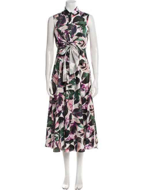 Akris Punto Floral Print Long Dress