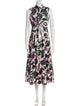 Akris Punto Floral Print Long Dress