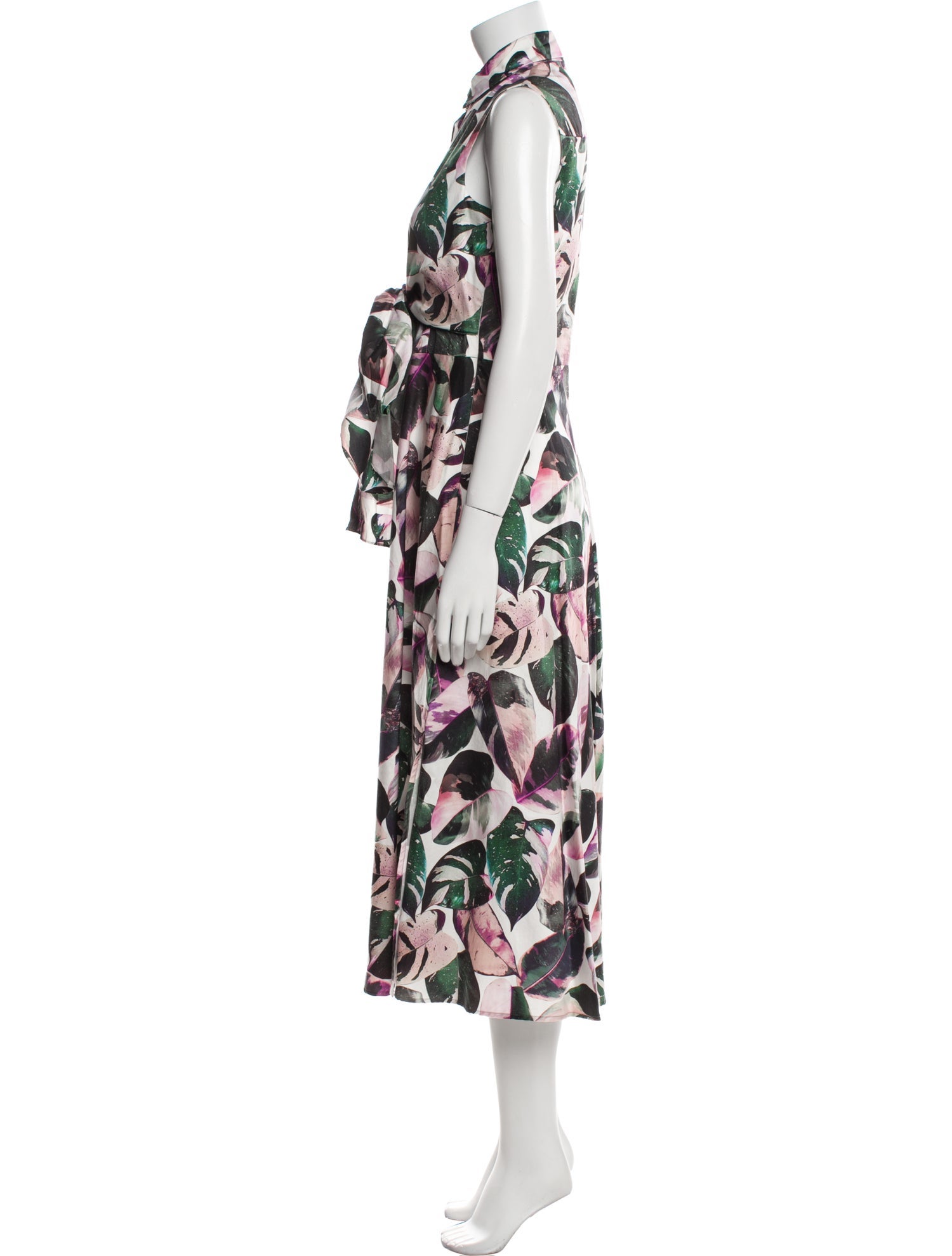 Akris Punto Floral Print Long Dress
