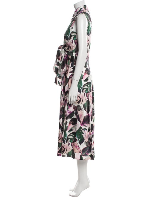 Akris Punto Floral Print Long Dress