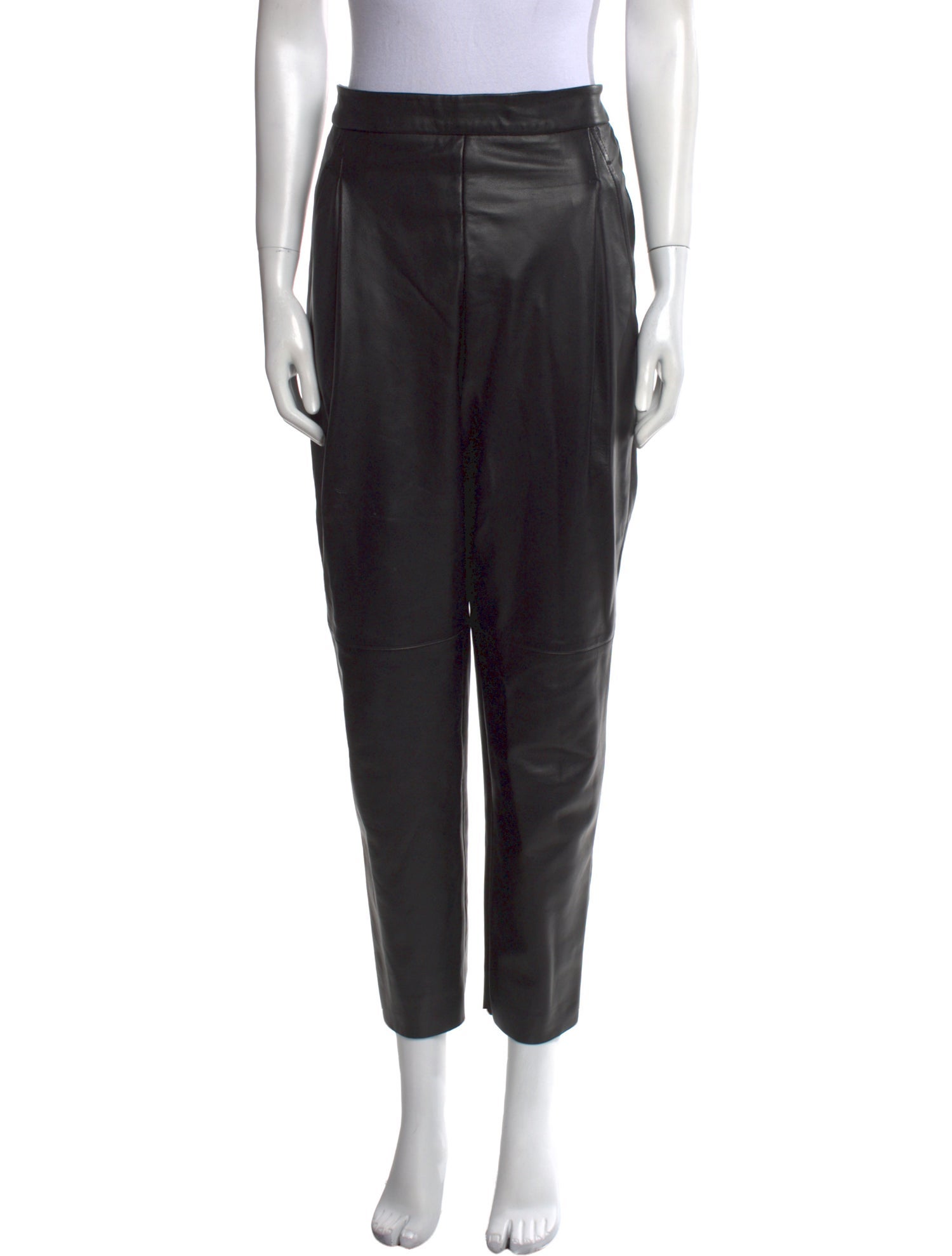 Akris Punto Goat Leather Straight Leg Pants