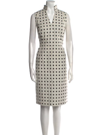 Akris Punto Printed Knee-Length Dress