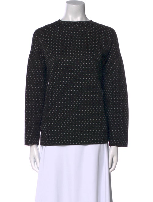 Akris Punto Polka Dot Print Bateau Neckline Blouse