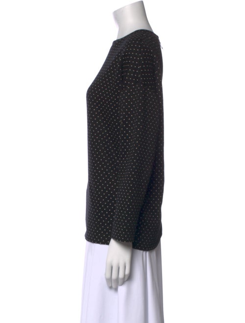 Akris Punto Polka Dot Print Bateau Neckline Blouse