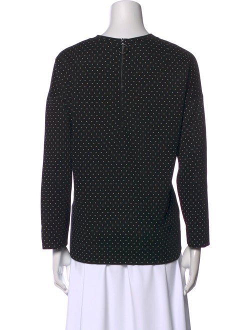 Akris Punto Polka Dot Print Bateau Neckline Blouse