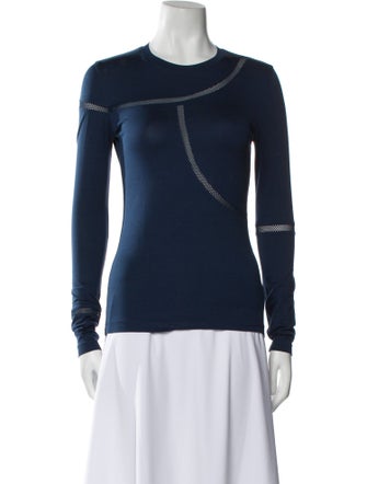 Akris Punto Crew Neck Long Sleeve Top