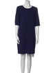 Akris Punto Scoop Neck Knee-Length Dress