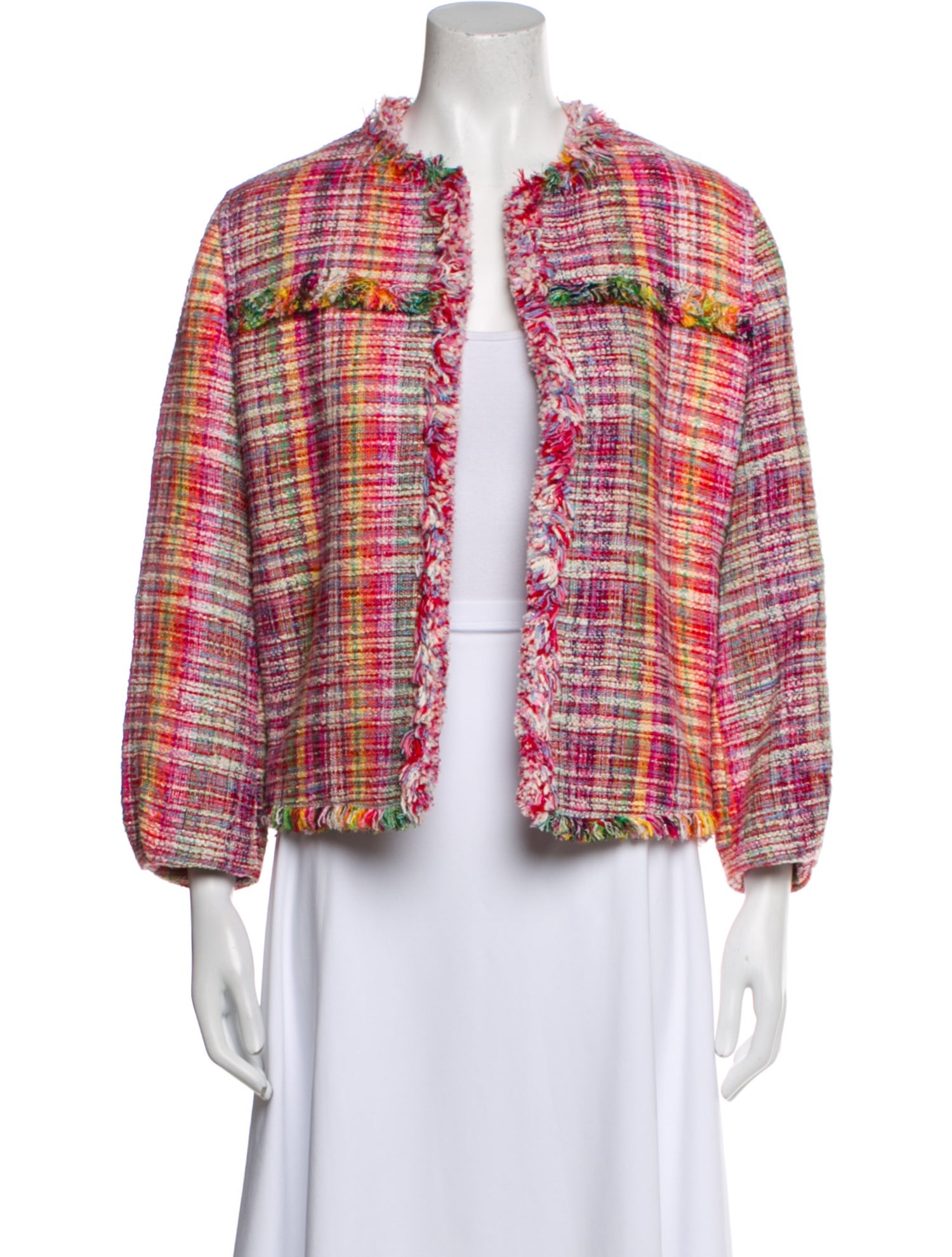 Akris Punto Plaid Print Evening Jacket