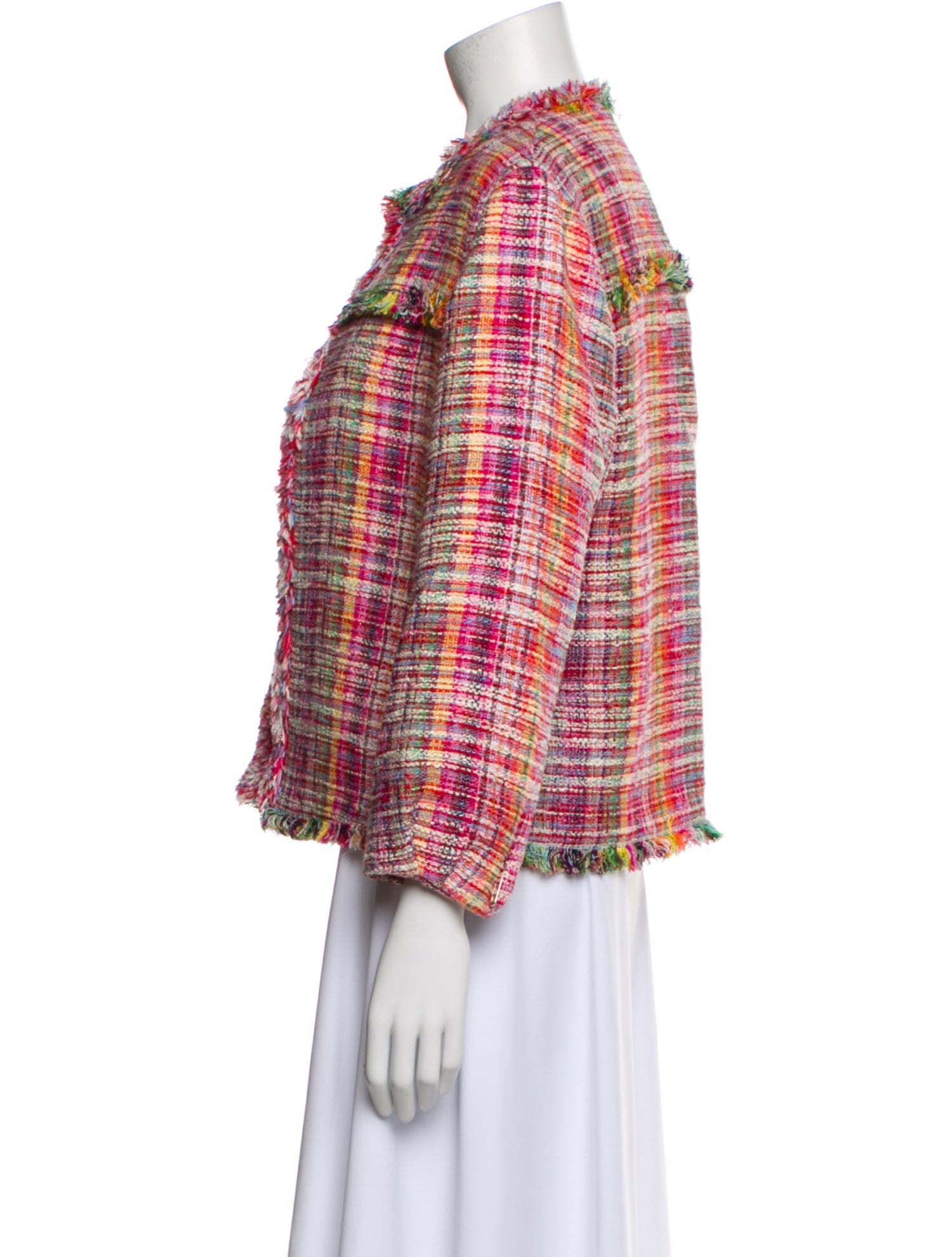 Akris Punto Plaid Print Evening Jacket