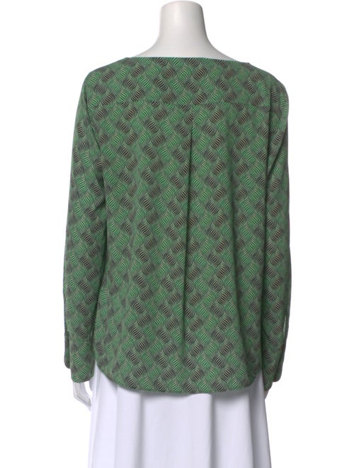 Akris Punto Printed Scoop Neck Blouse