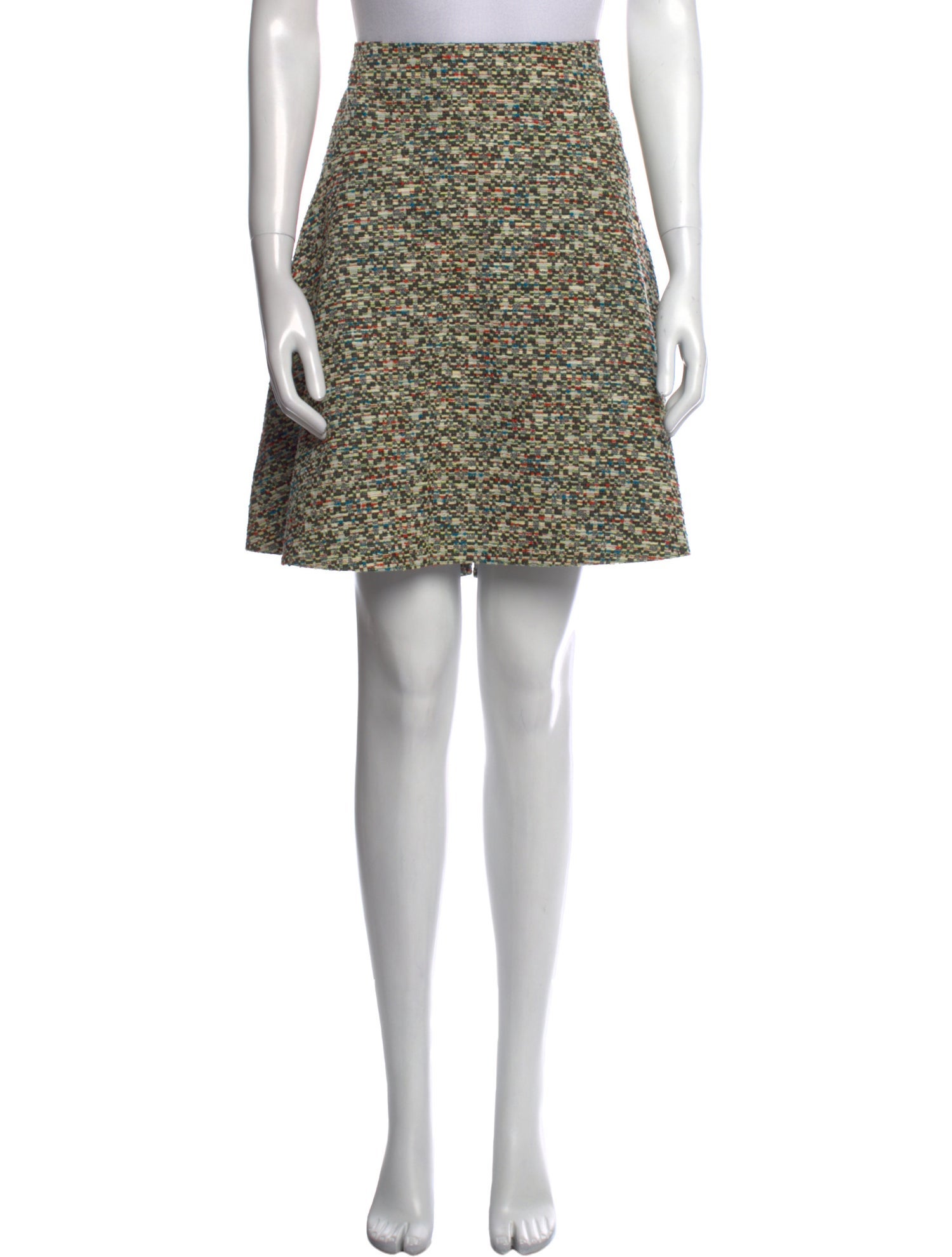 Akris Punto Tweed Pattern Mini Skirt